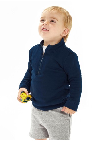 BAB-BZ66-Baby Quarter Zip Sweat
